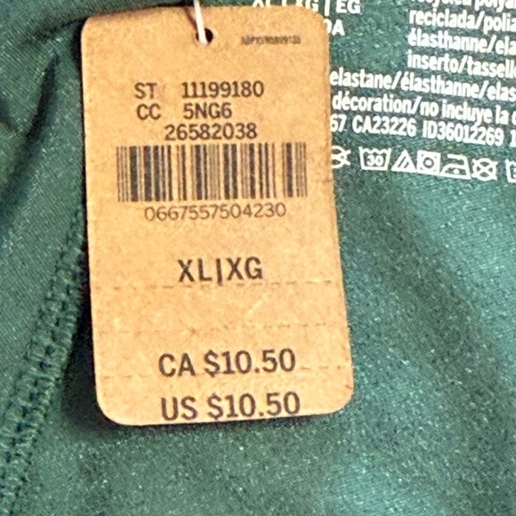 Victoria’s Secret PINK Gingerbread Graphic Thong Panty Green XL  NWT - Picture 2 of 3